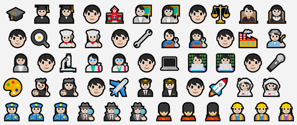 emoji profesiones